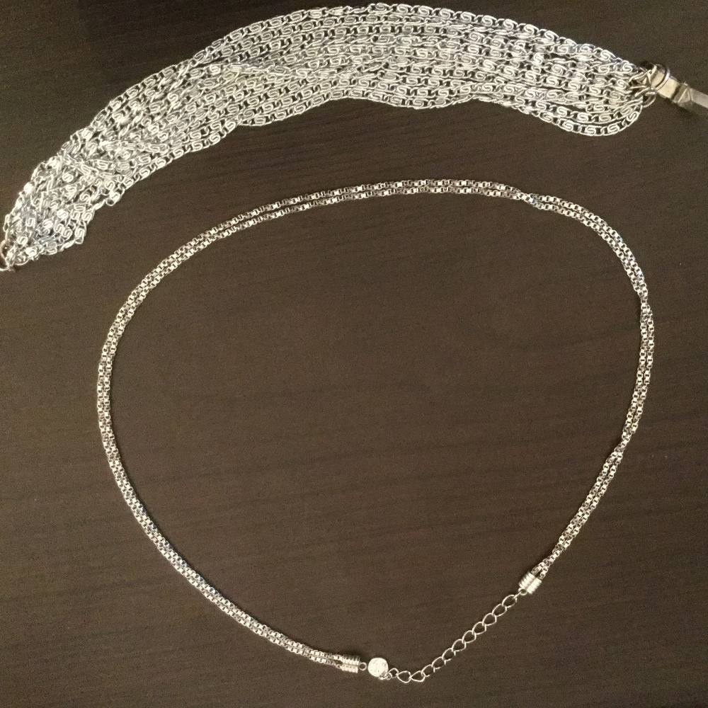 Sterling silver necklace and bracelet set